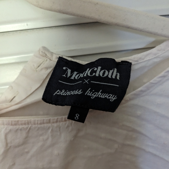 Modcloth x Princess Highway Cream 3/4 Sleeve Blouse - Picture 3 of 3